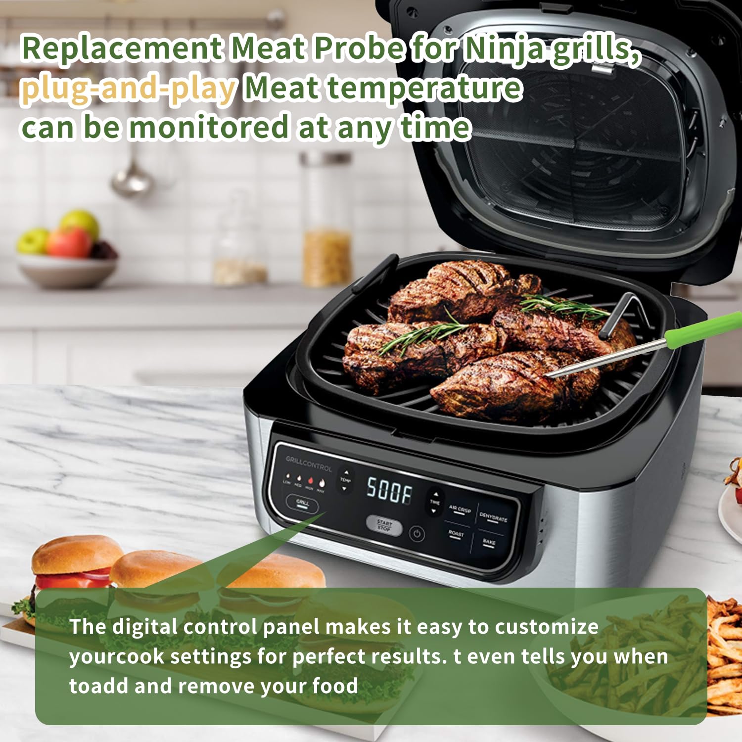 Amazon.com: SEAVERRS Temperature Meat Probe for Ninja AG400C-AG400